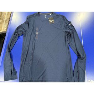 DSG Mens Stride Long Sleeve Running Tee Navy S Lightweight Performance Shirt